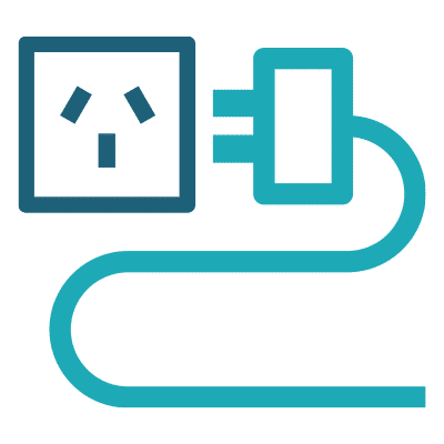 Two rectangles linked by a curve, evoking book and folder icons