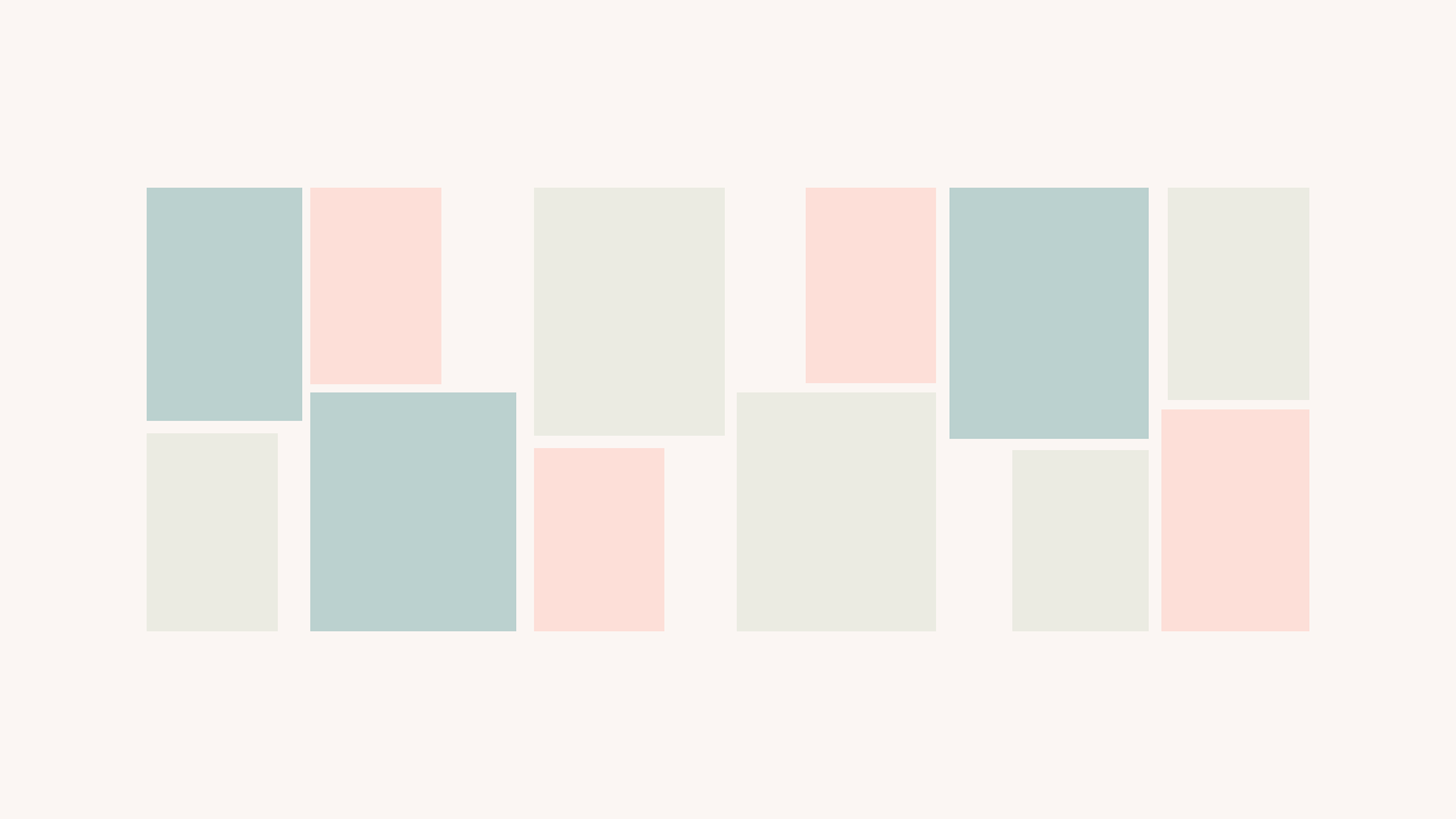 Abstract layout with pastel-colored rectangles